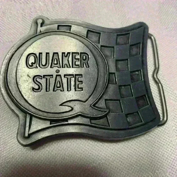 Vintage Advertising Quaker State Oil Belt Buckle - Picture 1 of 5